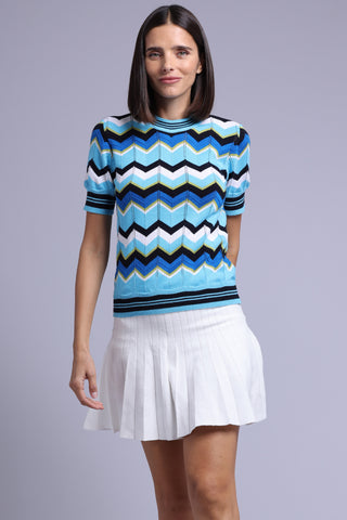 Minnie Rose Chevron Pointelle Crew - Premium clothing at Lonnys NY - Just $265! Shop Womens clothing now