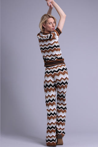 Minnie Rose Chevron Pointelle Crew - Premium clothing at Lonnys NY - Just $265! Shop Womens clothing now