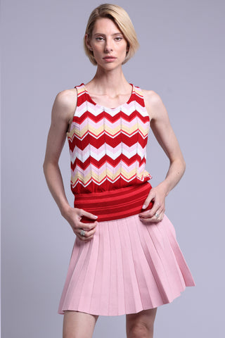 Minnie Rose Chevron Pointelle Tank Top - Premium clothing at Lonnys NY - Just $248! Shop Womens clothing now