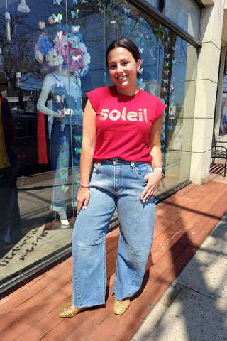 Minnie Rose Soleil Foil Tee Shirt - Premium clothing at Lonnys NY - Just $196! Shop Womens clothing now