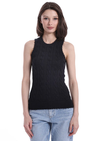 Minnie Rose Frayed Cable Tank - Premium clothing at Lonnys NY - Just $163! Shop Womens clothing now