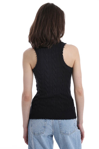Minnie Rose Frayed Cable Tank - Premium clothing at Lonnys NY - Just $163! Shop Womens clothing now