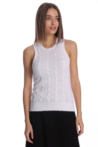 Minnie Rose Frayed Cable Tank - Premium clothing at Lonnys NY - Just $163! Shop Womens clothing now