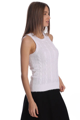 Minnie Rose Frayed Cable Tank - Premium clothing at Lonnys NY - Just $163! Shop Womens clothing now