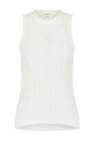 Minnie Rose Frayed Cable Tank - Premium clothing at Lonnys NY - Just $163! Shop Womens clothing now