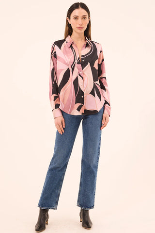 Misa Celine Abstrat Floral Blouse