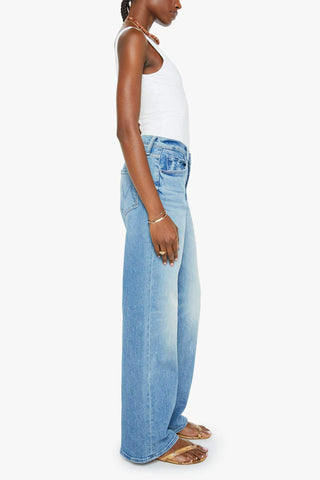Mother Spinner Zip Sneak Jeans in Glow Up