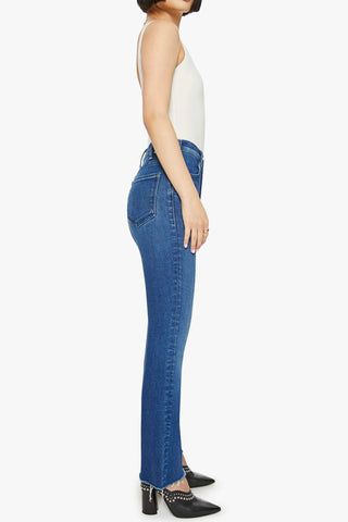 Mother Lil Hustler Flood Frayed Jeans - Premium clothing at Lonnys NY - Just $238! Shop Womens clothing now