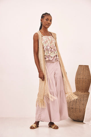 NKN Gold Fringe Vest - Premium clothing at Lonnys NY - Just $127! Shop Womens clothing now