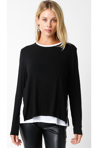 Olivaceous Double Lined Crewneck Shirt - Premium clothing at Lonnys NY - Just $67! Shop Womens clothing now