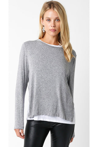 Olivaceous Double Lined Crewneck Shirt - Premium clothing at Lonnys NY - Just $67! Shop Womens clothing now