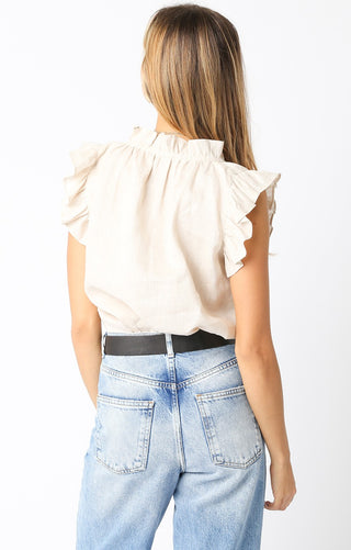 Olivaceous Heidi Linen Top - Premium clothing at Lonnys NY - Just $61! Shop Womens clothing now