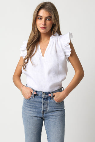 Olivaceous Heidi Linen Top - Premium clothing at Lonnys NY - Just $61! Shop Womens clothing now