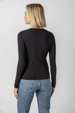 Lilla P Long Sleeve Crew Top - Premium clothing at Lonnys NY - Just $66! Shop Womens clothing now