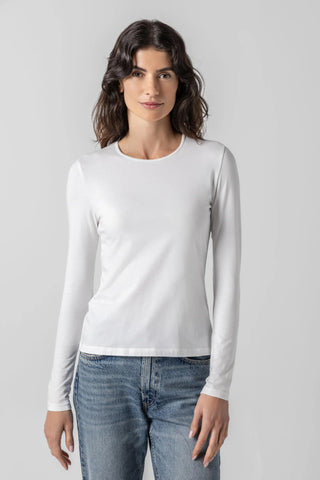 Lilla P Long Sleeve Crew Top - Premium clothing at Lonnys NY - Just $66! Shop Womens clothing now