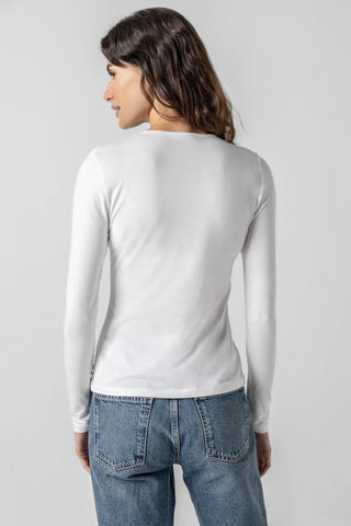Lilla P Long Sleeve Crew Top - Premium clothing at Lonnys NY - Just $66! Shop Womens clothing now