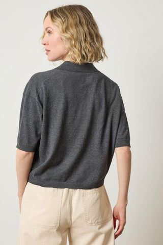 Lilla P Drop Shoulder Polo Sweater