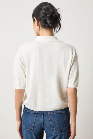 Lilla P Drop Shoulder Polo Sweater