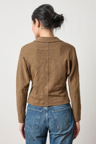 Lilla P Side Pleat Button Down Shirt