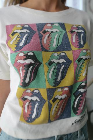 People of Leisure Rolling Stones Pop Art Tee - Premium clothing at Lonnys NY - Just $88! Shop Womens clothing now