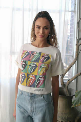 People of Leisure Rolling Stones Pop Art Tee - Premium clothing at Lonnys NY - Just $88! Shop Womens clothing now