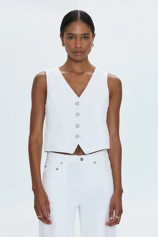 Pistola Vero Cropped Denim Vest - Premium clothing at Lonnys NY - Just $138! Shop Womens clothing now