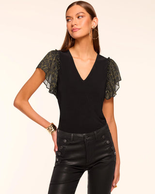 Ramy Brook Lysette Flutter Sleeve Blouse