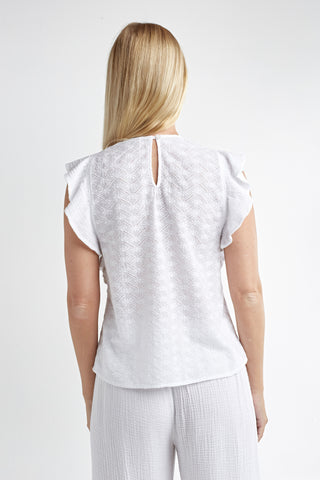 Red Haute Ruffle Sleeve Tank - Premium clothing at Lonnys NY - Just $92! Shop Womens clothing now