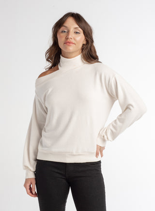 Red Haute Cut Off Shoulder Shirt