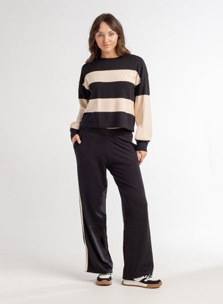 Red Haute Lux Sweater Knit Lounge Pants