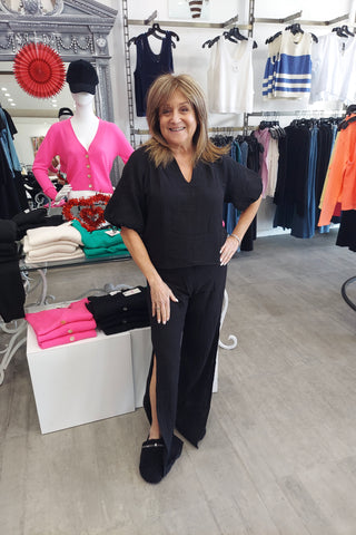 StarkX Side Slit Pants - Premium clothing at Lonnys NY - Just $115! Shop Womens clothing now