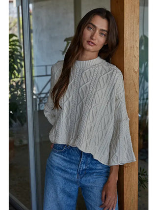 Talk To Angels Cable Knit Sweater