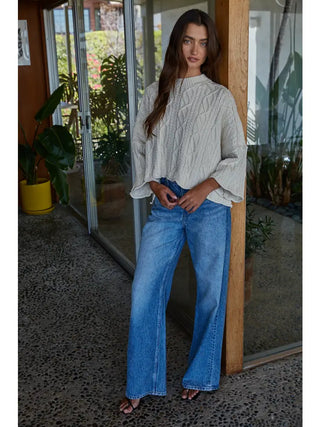 Talk To Angels Cable Knit Sweater