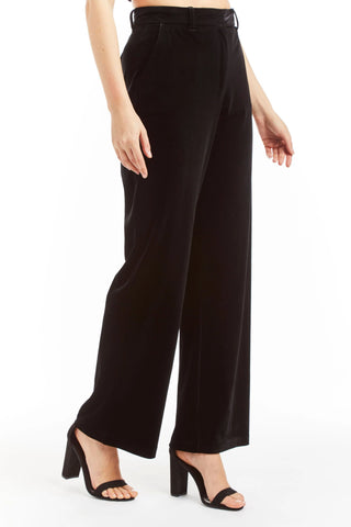 Tractr Wide Leg Velvet Trouser