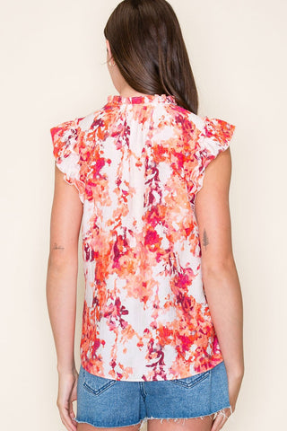 Twin Angels Keyhole Floral Shirt - Premium clothing at Lonnys NY - Just $71! Shop Womens clothing now