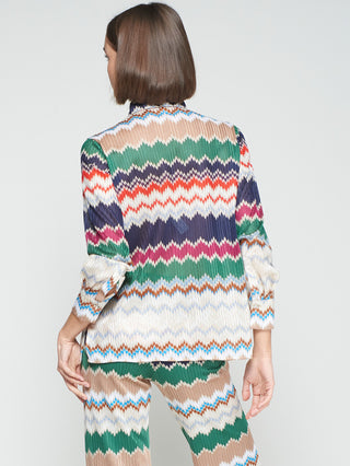 Vilagallo Mariella Herringbone Jacquard Shirt