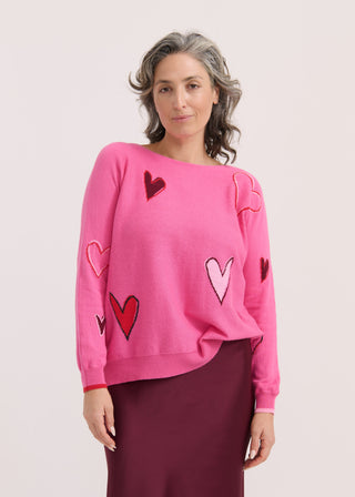 Zaket & Plover Intarsia Hearts Sweater