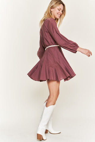 Flared Shirt Dress *Online Only* - Premium dresses at Lonnys NY - Just $84! Shop Womens clothing now