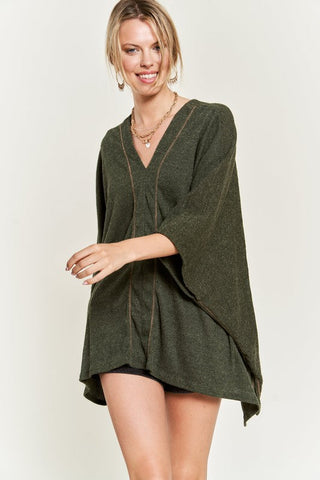 VNECK PONCHO TOP *Online Only* - Premium  at Lonnys NY - Just $65! Shop Womens clothing now