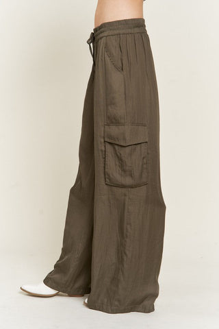 SATIN CARGO PANTS  *Online Only* - Premium  at Lonnys NY - Just $75! Shop Womens clothing now