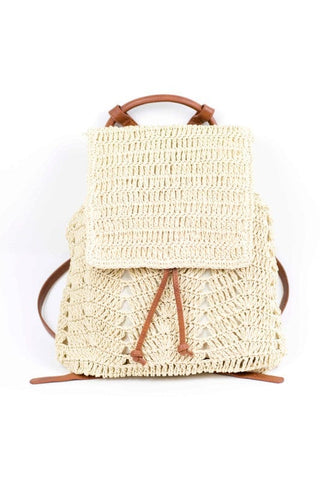 Woven Straw Backpack  *Online Only* - Premium Bags at Lonnys NY - Just $55! Shop Womens clothing now