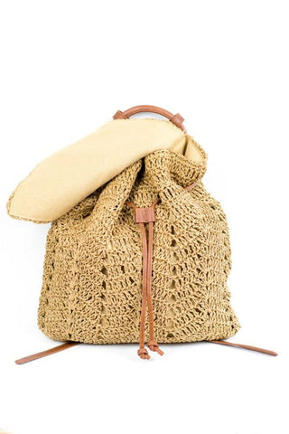 Woven Straw Backpack  *Online Only* - Premium Bags at Lonnys NY - Just $55! Shop Womens clothing now