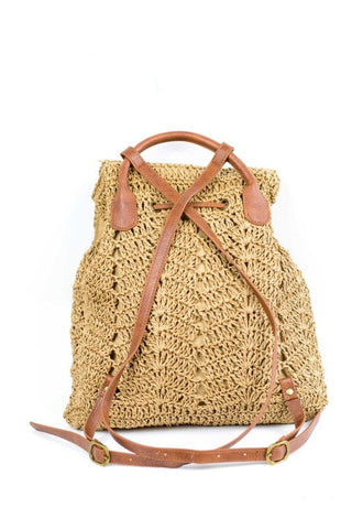 Woven Straw Backpack  *Online Only* - Premium Bags at Lonnys NY - Just $55! Shop Womens clothing now