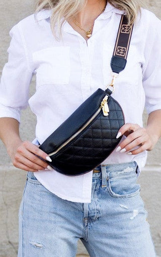Myra Quilted Leather Crescent Sling Bag *Online Only* - Premium  at Lonnys NY - Just $62.50! Shop Womens clothing now
