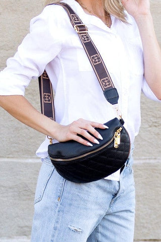 Myra Quilted Leather Crescent Sling Bag *Online Only* - Premium  at Lonnys NY - Just $62.50! Shop Womens clothing now