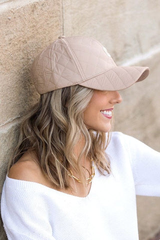 Quilted Puffer Ball Cap *Online Only* - Premium  at Lonnys NY - Just $35! Shop Womens clothing now
