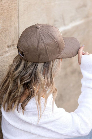 Quilted Puffer Ball Cap *Online Only* - Premium  at Lonnys NY - Just $35! Shop Womens clothing now