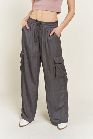 SATIN CARGO PANTS  *Online Only* - Premium  at Lonnys NY - Just $75! Shop Womens clothing now