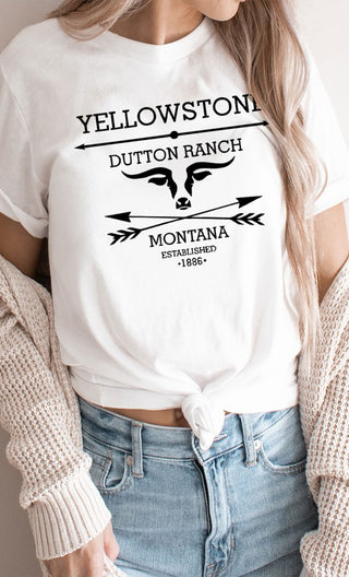 Yellowstone Dutton Ranch Montana Tee *Online Only* - Premium clothing at Lonnys NY - Just $44! Shop Womens clothing now