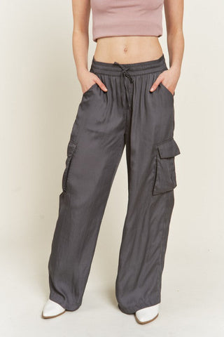SATIN CARGO PANTS  *Online Only* - Premium  at Lonnys NY - Just $75! Shop Womens clothing now